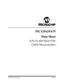 Datasheet 12F629 manufacturer Microchip
